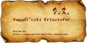 Vagyóczki Krisztofer névjegykártya