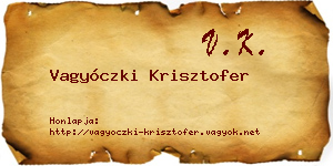 Vagyóczki Krisztofer névjegykártya