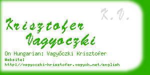 krisztofer vagyoczki business card